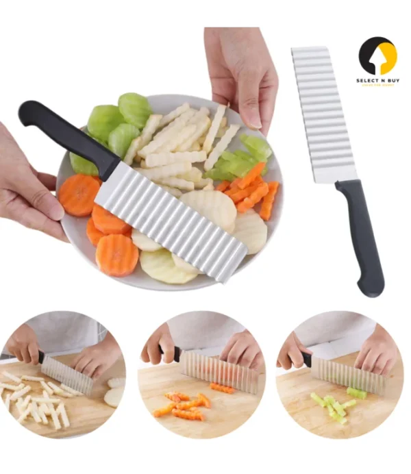 Multifunctional Crinkle Fries Knife